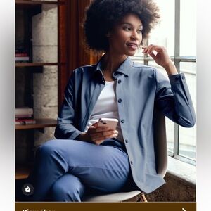 NWT Ministry of Supply Velocity Shirt Jacket Shacket Blazer Blouse- L - $110 Rtl